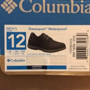 Columbia Davenport Waterproof Black Shoes...New